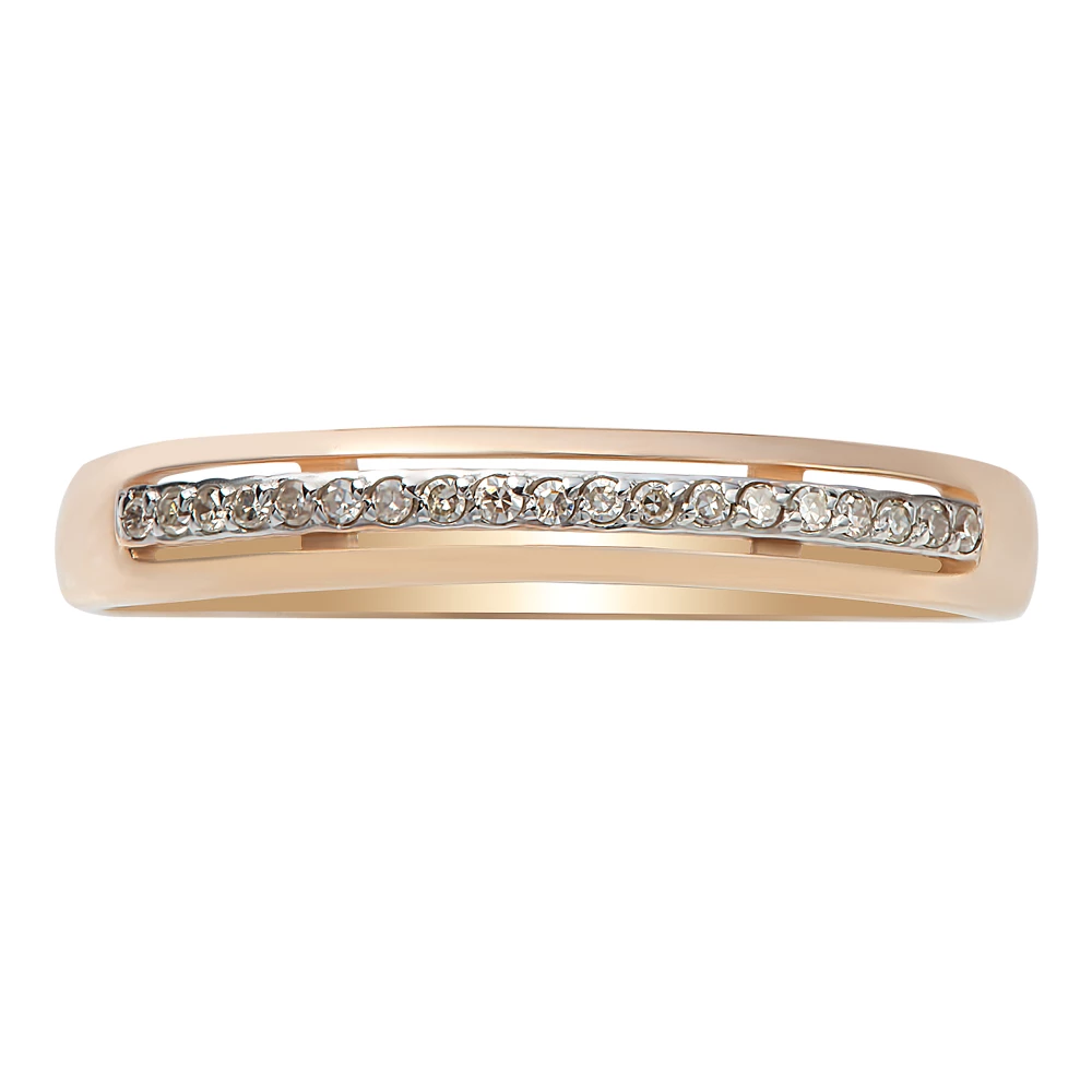 Кольцо с бриллиантами из красного золота 585 пробы 2