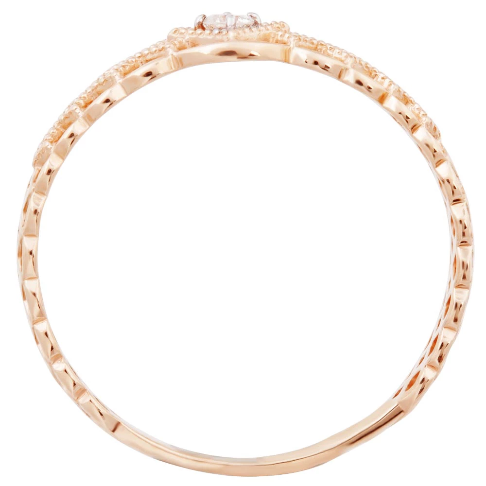 Кольцо с бриллиантом из красного золота 585 пробы 3