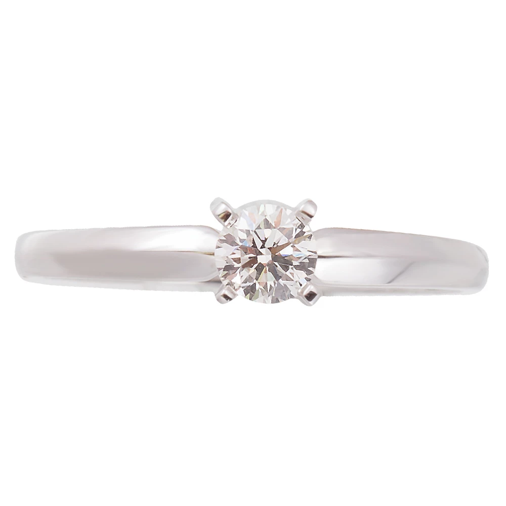 Кольцо с бриллиантом из белого золота 585 пробы 2