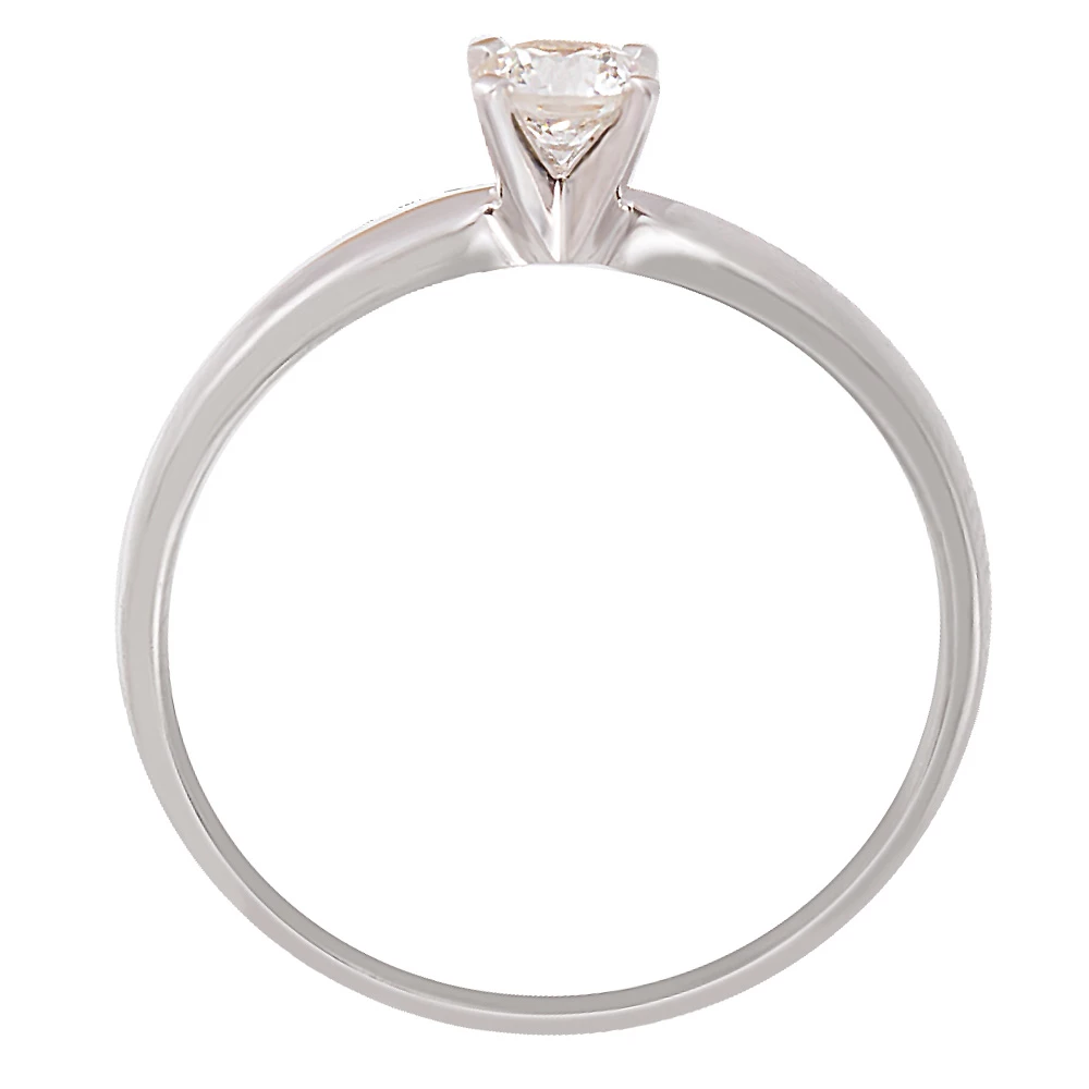 Кольцо с бриллиантом из белого золота 585 пробы 3