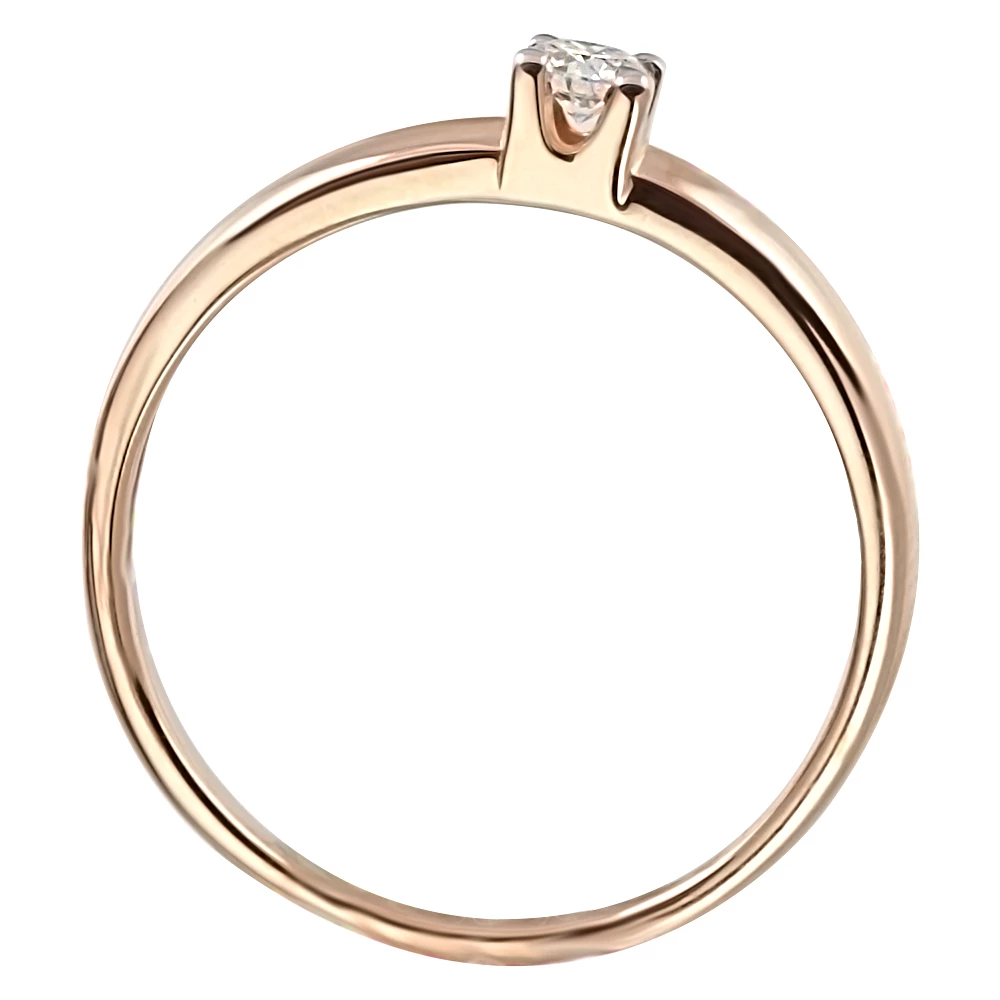 Кольцо с бриллиантом из белого золота 585 пробы 3