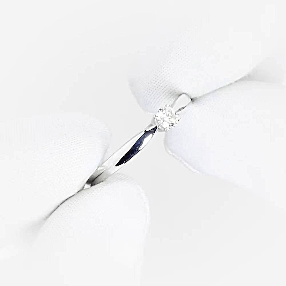 Кольцо с бриллиантом из белого золота 585 пробы 1