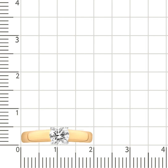 Кольцо с бриллиантом из красного золота 585 пробы 2