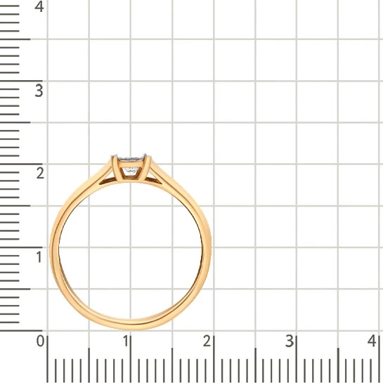 Кольцо с бриллиантом из красного золота 585 пробы 3