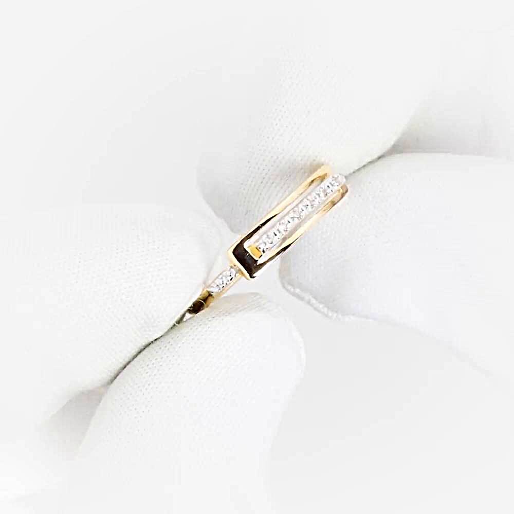 Кольцо с бриллиантами из красного золота 585 пробы 1