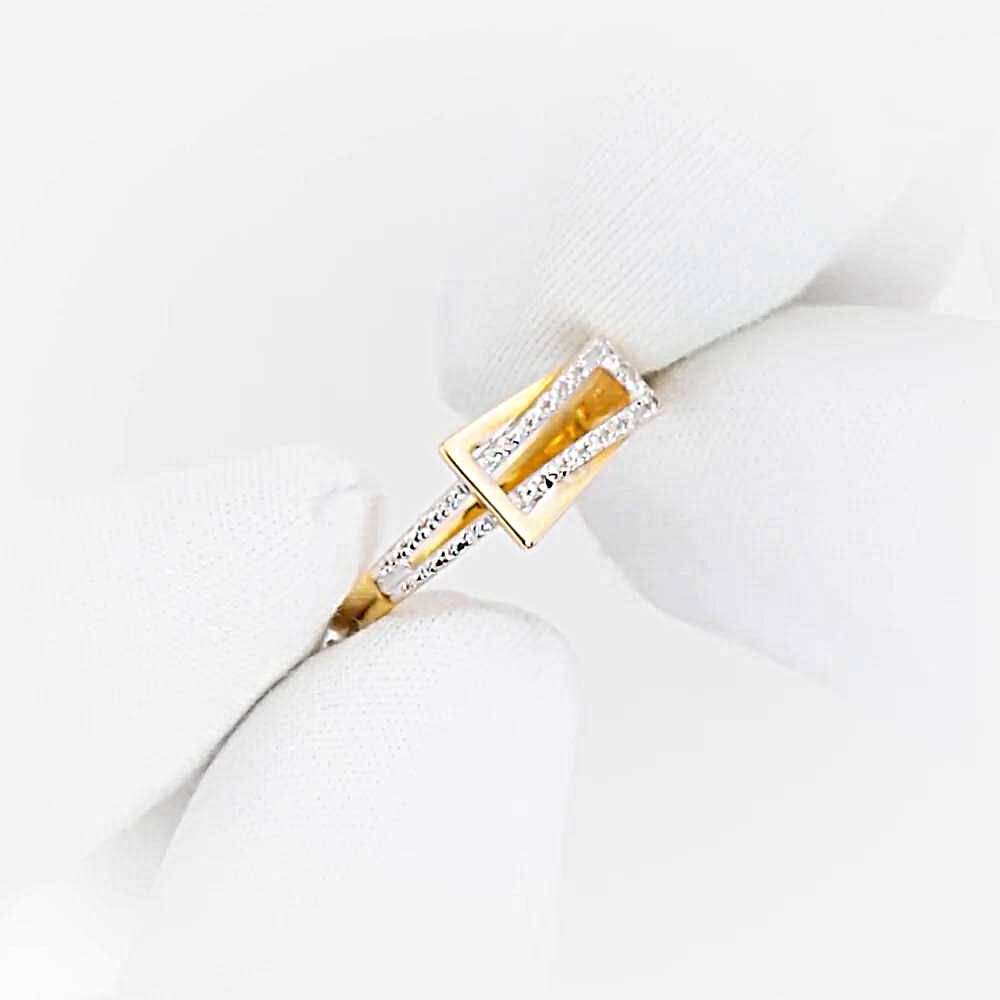 Кольцо с бриллиантами из красного золота 585 пробы 1