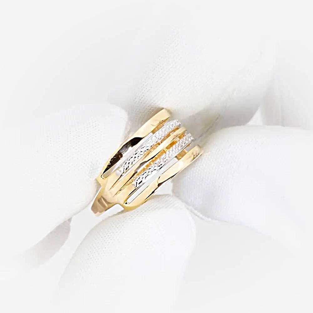 Кольцо с бриллиантами из красного золота 585 пробы 1