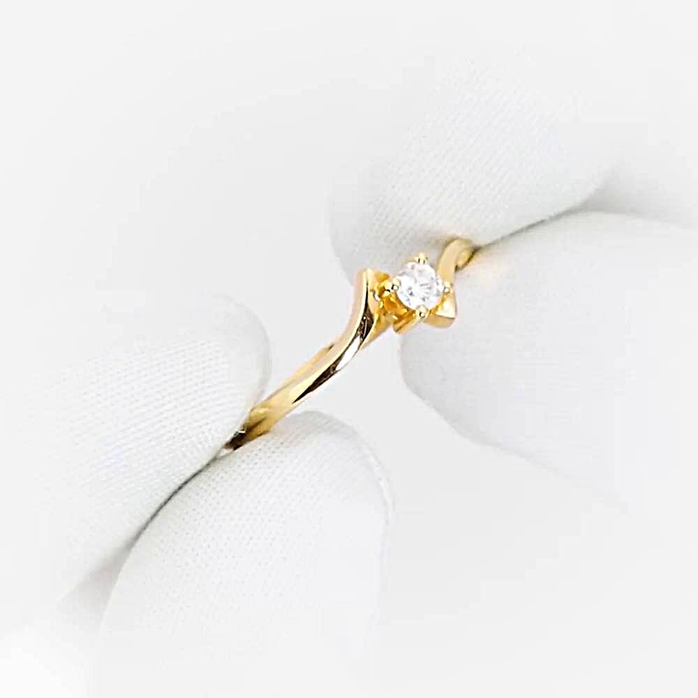 Кольцо с бриллиантом из красного золота 585 пробы 1