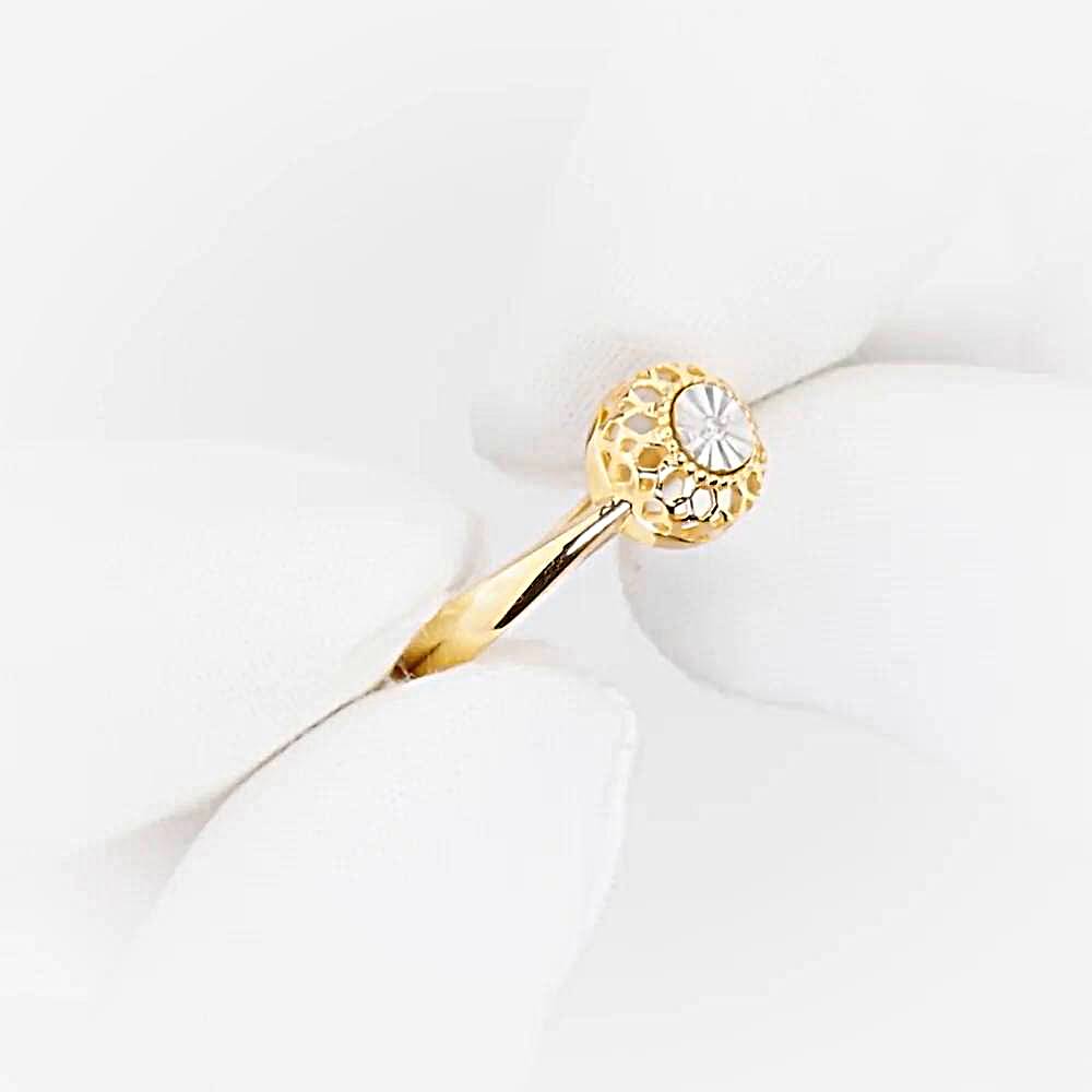 Кольцо с бриллиантом из красного золота 585 пробы 1