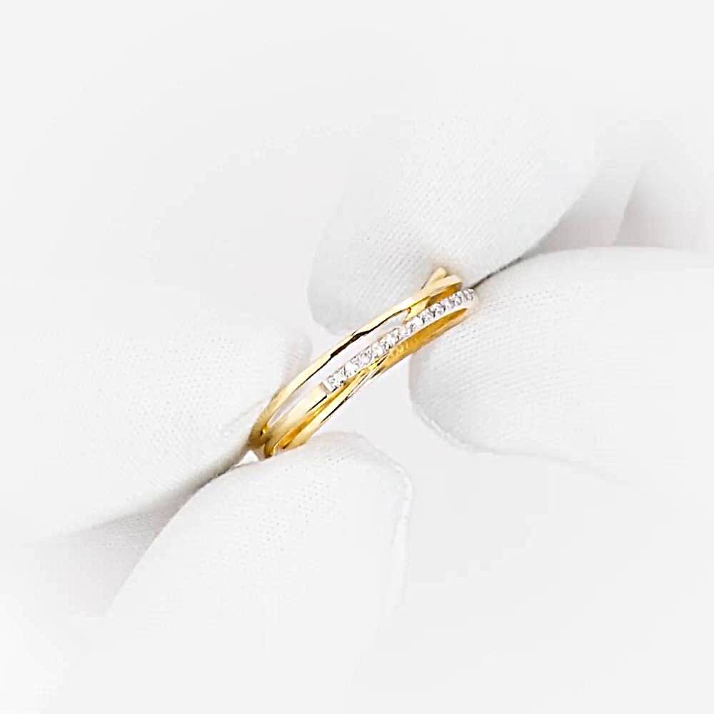 Кольцо с бриллиантами из красного золота 585 пробы 1