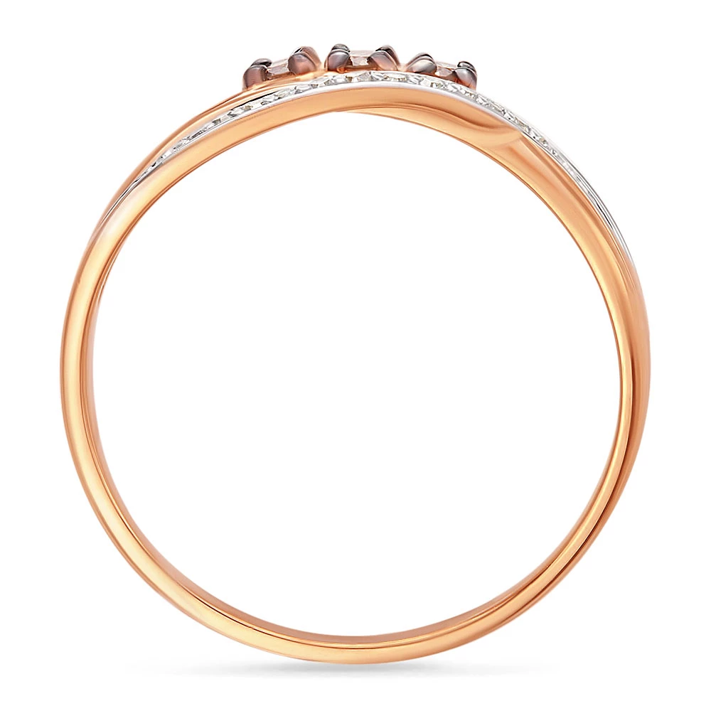 Кольцо с бриллиантами из красного золота 585 пробы 3