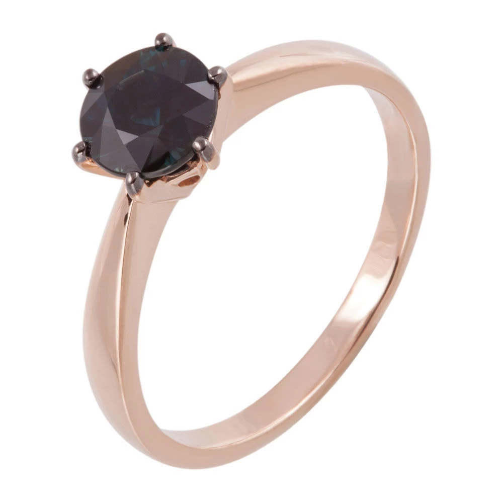 Кольцо с сапфиром из красного золота 585 пробы 1