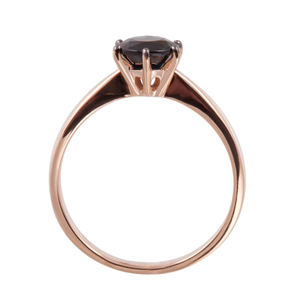 Кольцо с сапфиром из красного золота 585 пробы 3