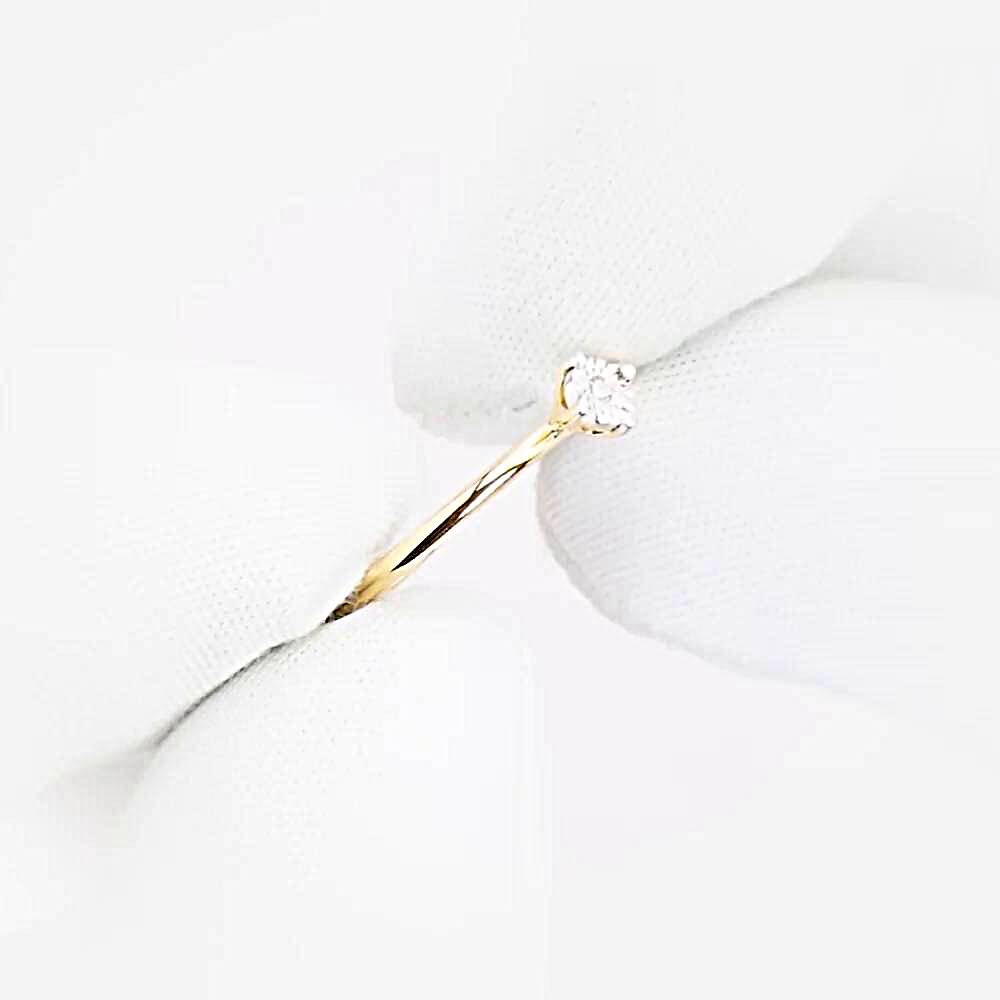 Кольцо с бриллиантом из красного золота 585 пробы 1