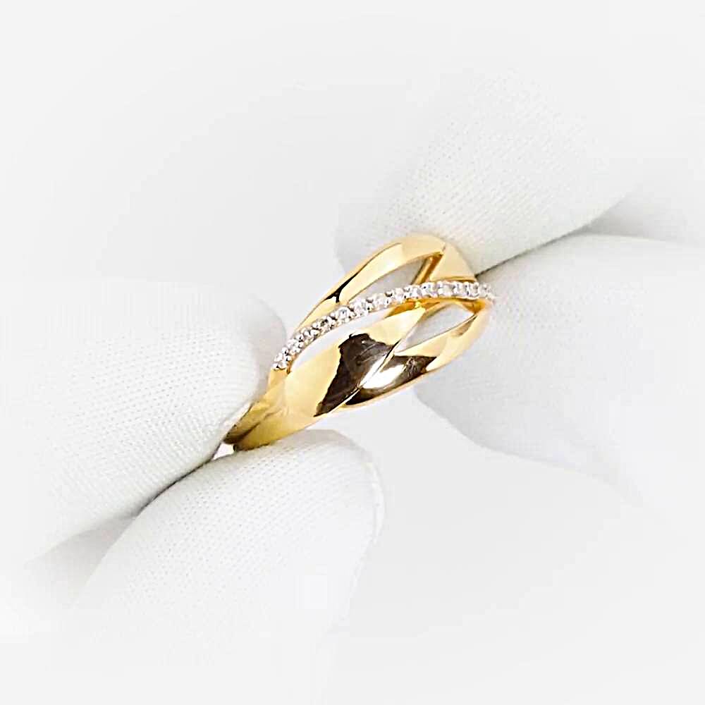 Кольцо с бриллиантами из красного золота 585 пробы 1