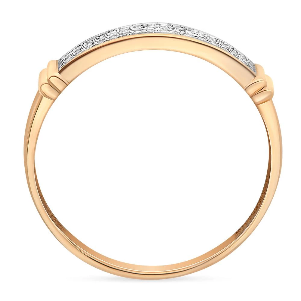 Кольцо с бриллиантами из красного золота 585 пробы