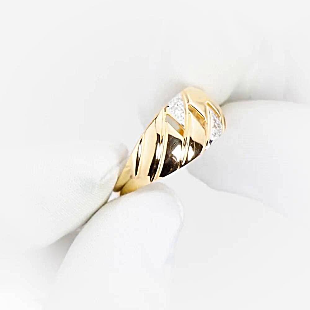 Кольцо с бриллиантами из красного золота 585 пробы 1