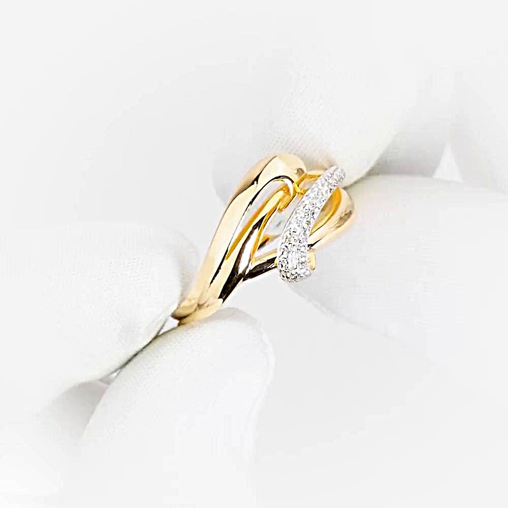 Кольцо с бриллиантами из красного золота 585 пробы 1