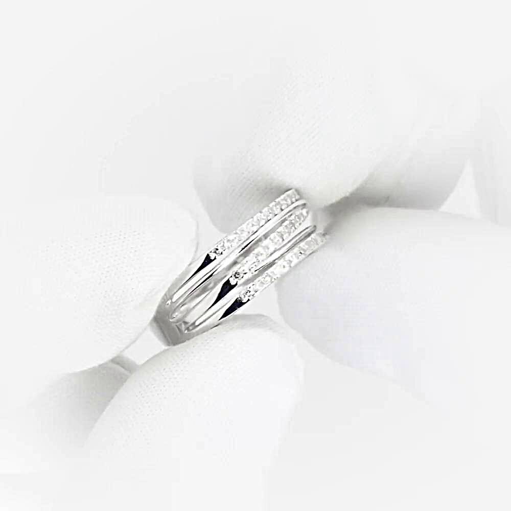 Кольцо с бриллиантами из белого золота 585 пробы 1