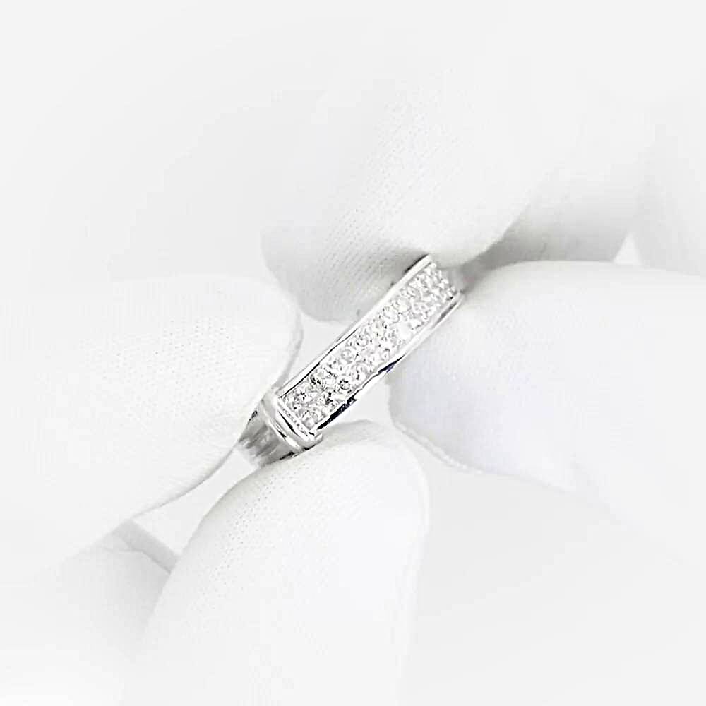 Кольцо с бриллиантами из белого золота 585 пробы 1