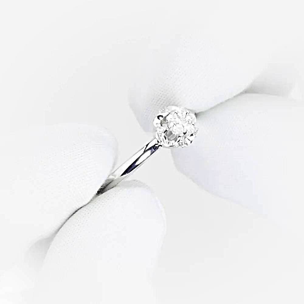 Кольцо с бриллиантами из белого золота 585 пробы 1