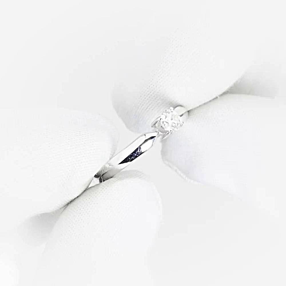 Кольцо с бриллиантом из белого золота 585 пробы 1