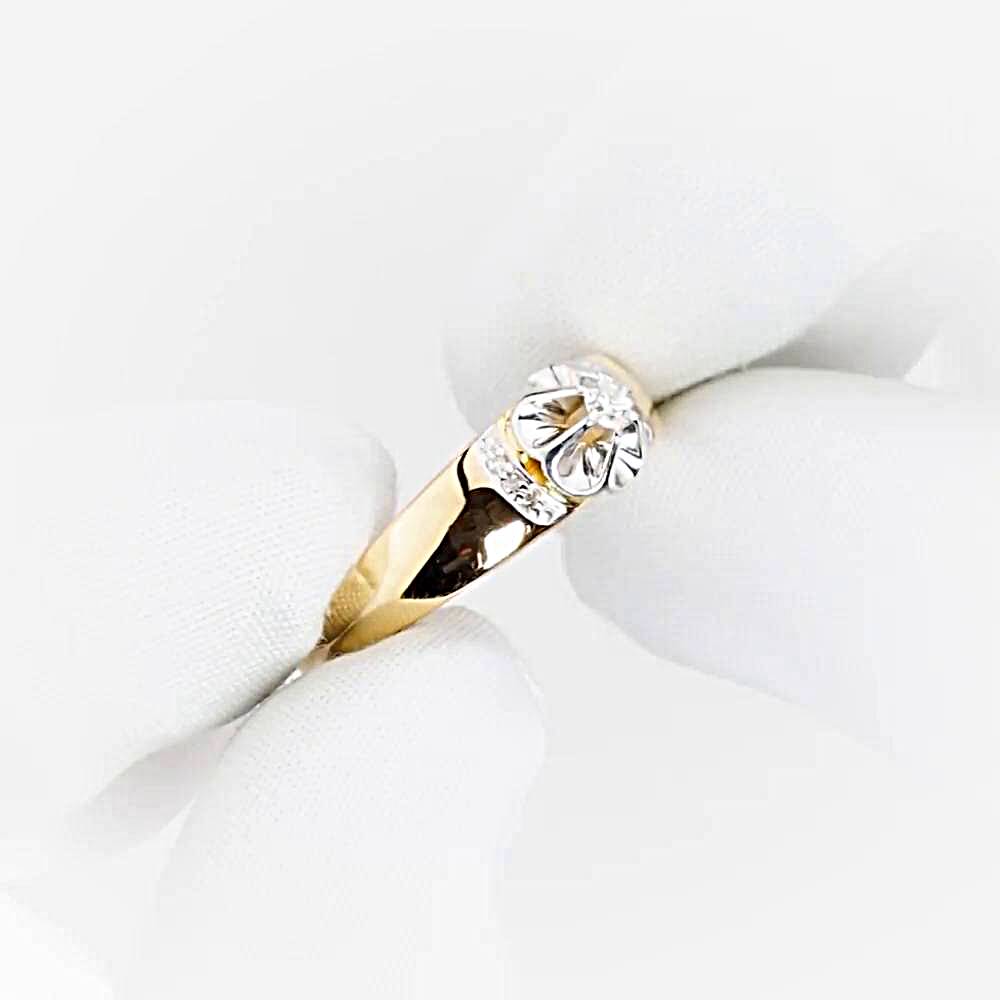 Кольцо с бриллиантами из красного золота 585 пробы 1