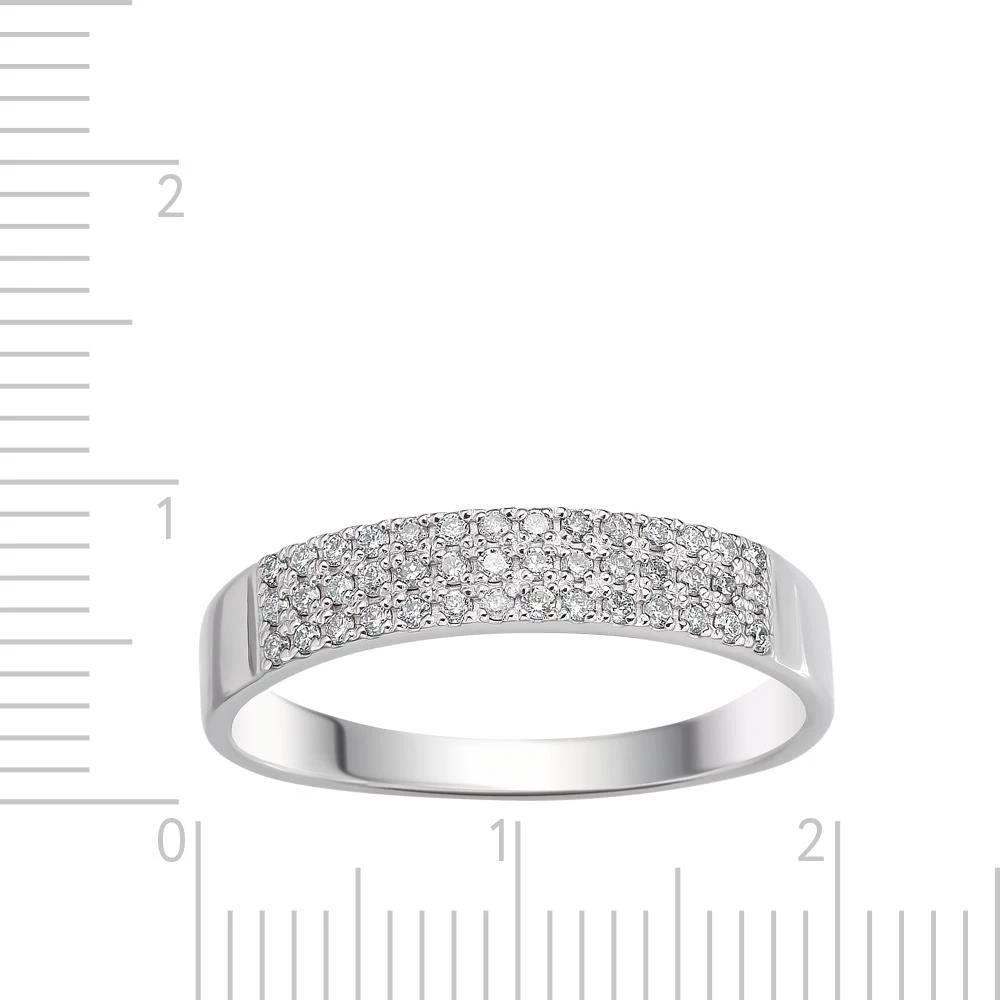 Кольцо с бриллиантами из белого золота 585 пробы