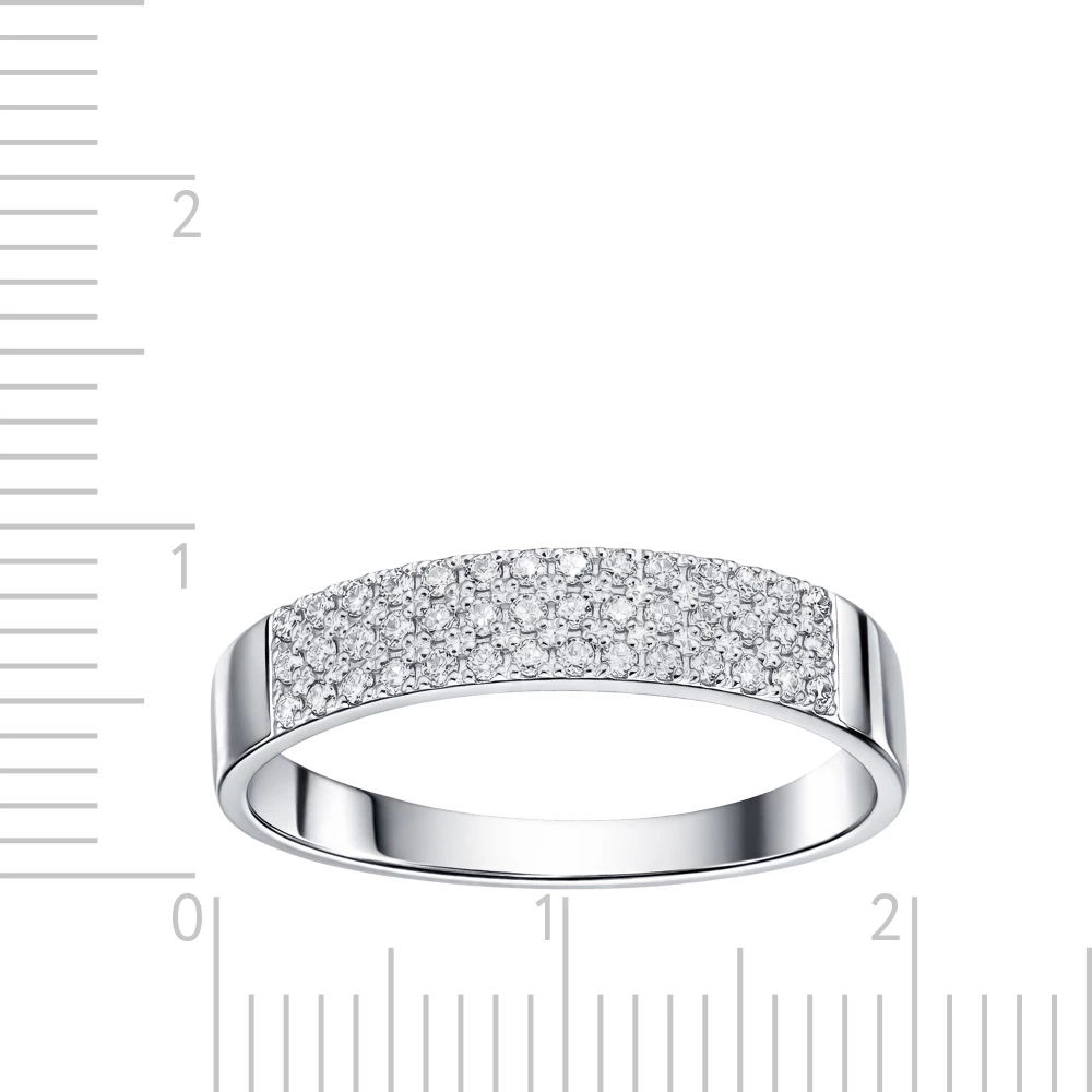 Кольцо с бриллиантами из белого золота 585 пробы