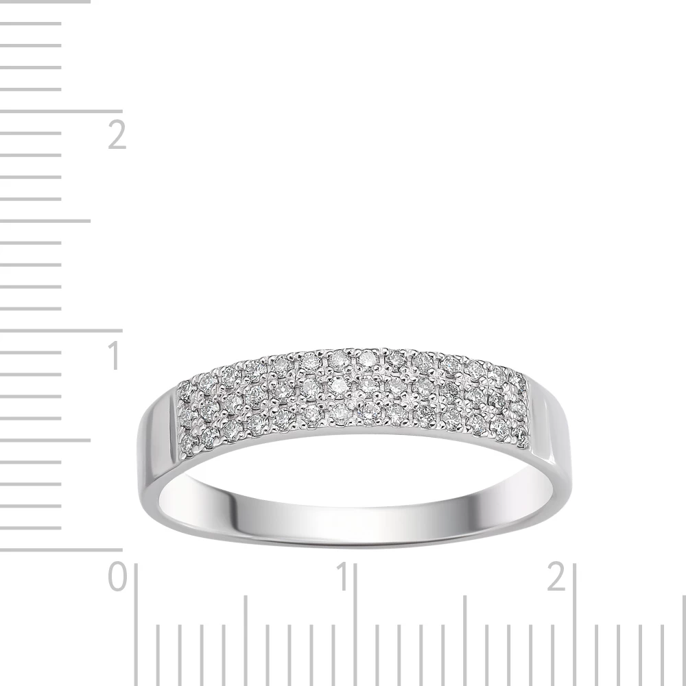 Кольцо с бриллиантами из белого золота 585 пробы Кольцо с бриллиантами из белого золота 585 пробы