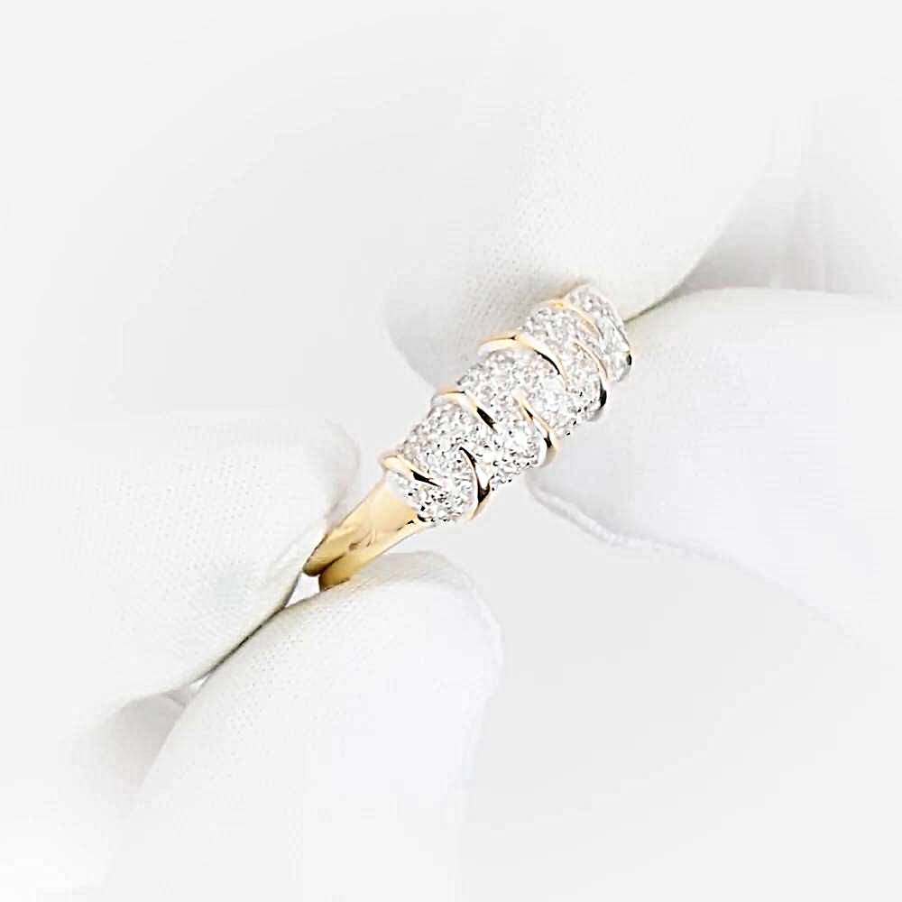 Кольцо с бриллиантами из красного золота 585 пробы 1