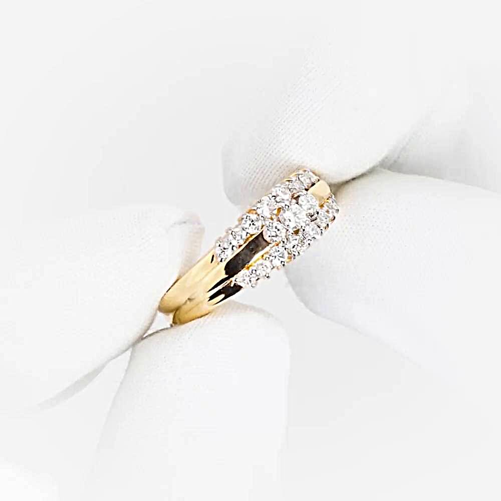 Кольцо с бриллиантами из красного золота 585 пробы 1