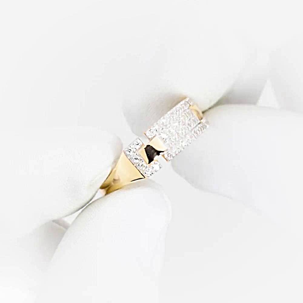 Кольцо с бриллиантами из красного золота 585 пробы 1