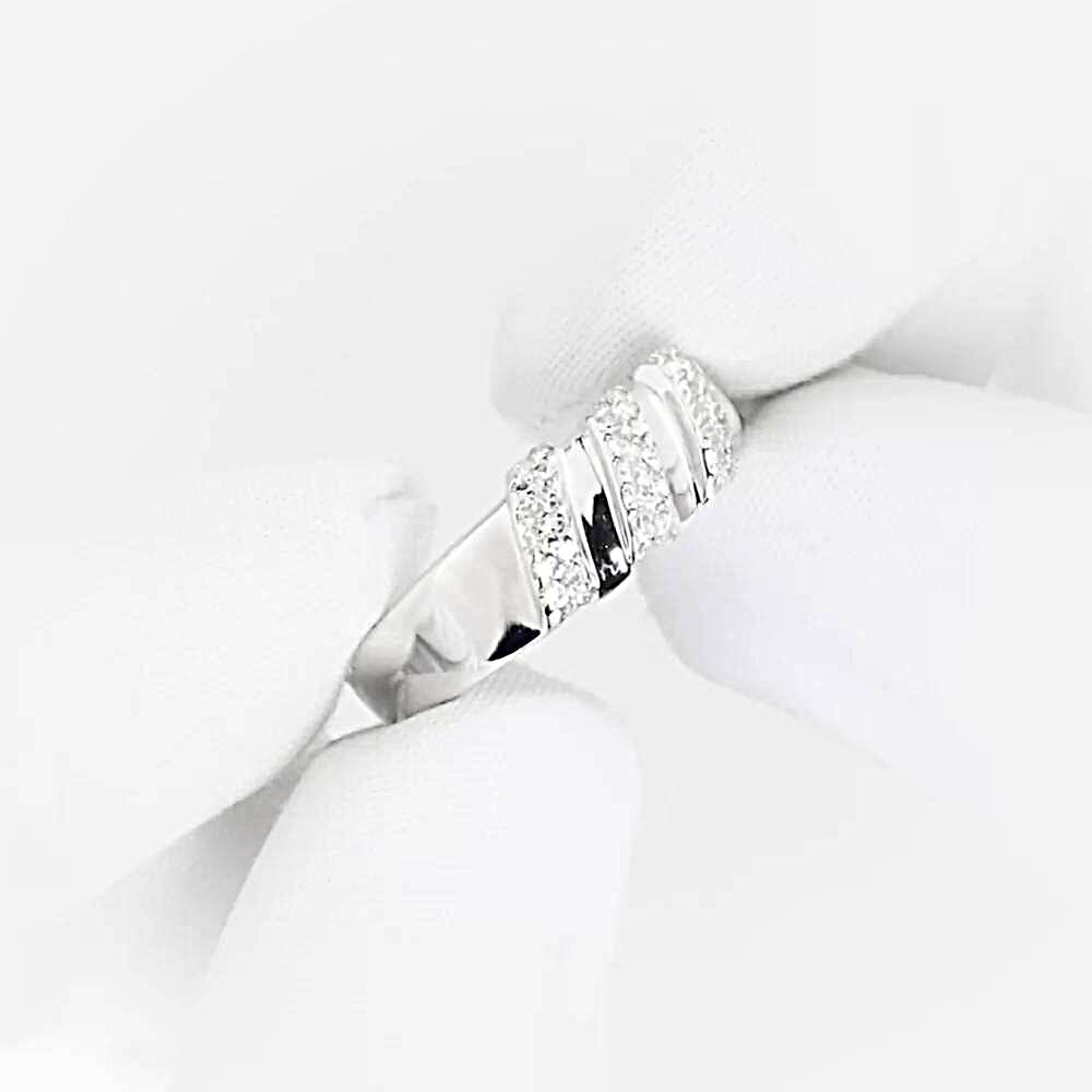 Кольцо с бриллиантами из белого золота 585 пробы 1