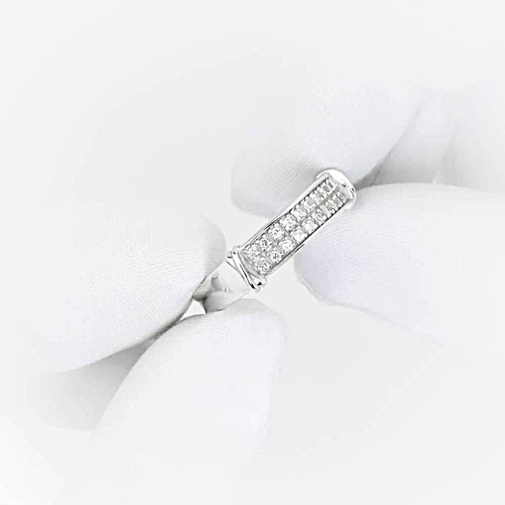 Кольцо с бриллиантами из белого золота 585 пробы 1