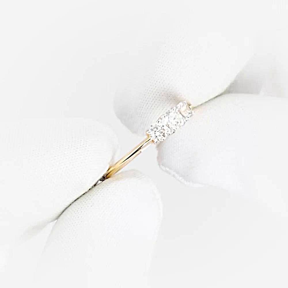 Кольцо с бриллиантами из красного золота 585 пробы 1