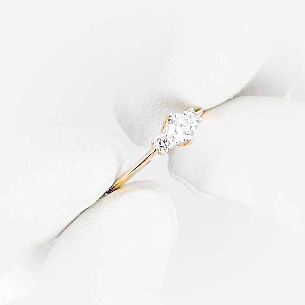 Кольцо с бриллиантами из красного золота 585 пробы 1