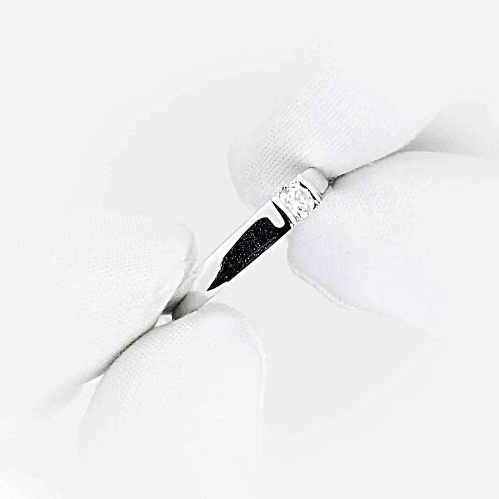 Кольцо с бриллиантом из белого золота 585 пробы 1