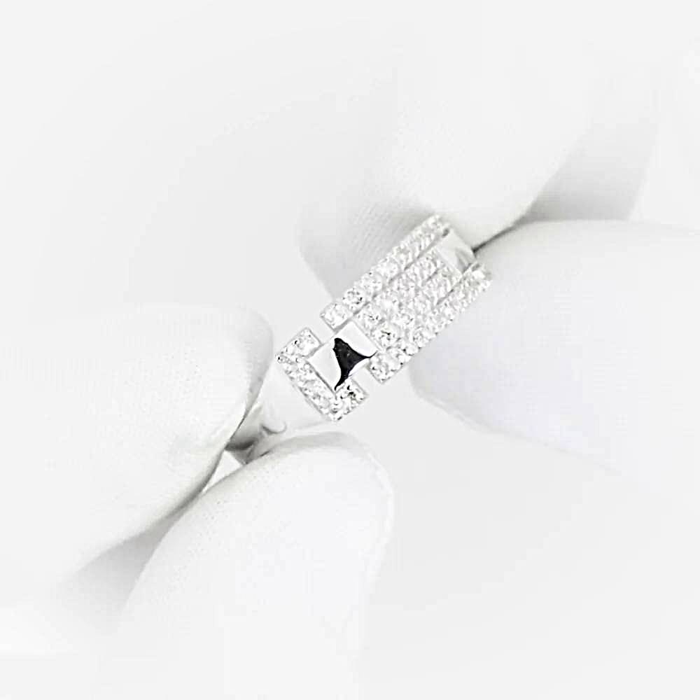 Кольцо с бриллиантами из белого золота 585 пробы 1