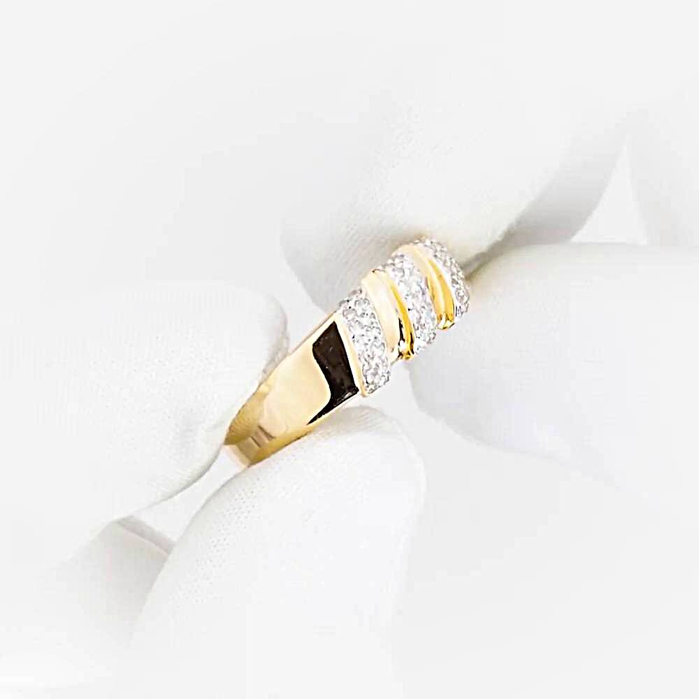 Кольцо с бриллиантами из красного золота 585 пробы 1