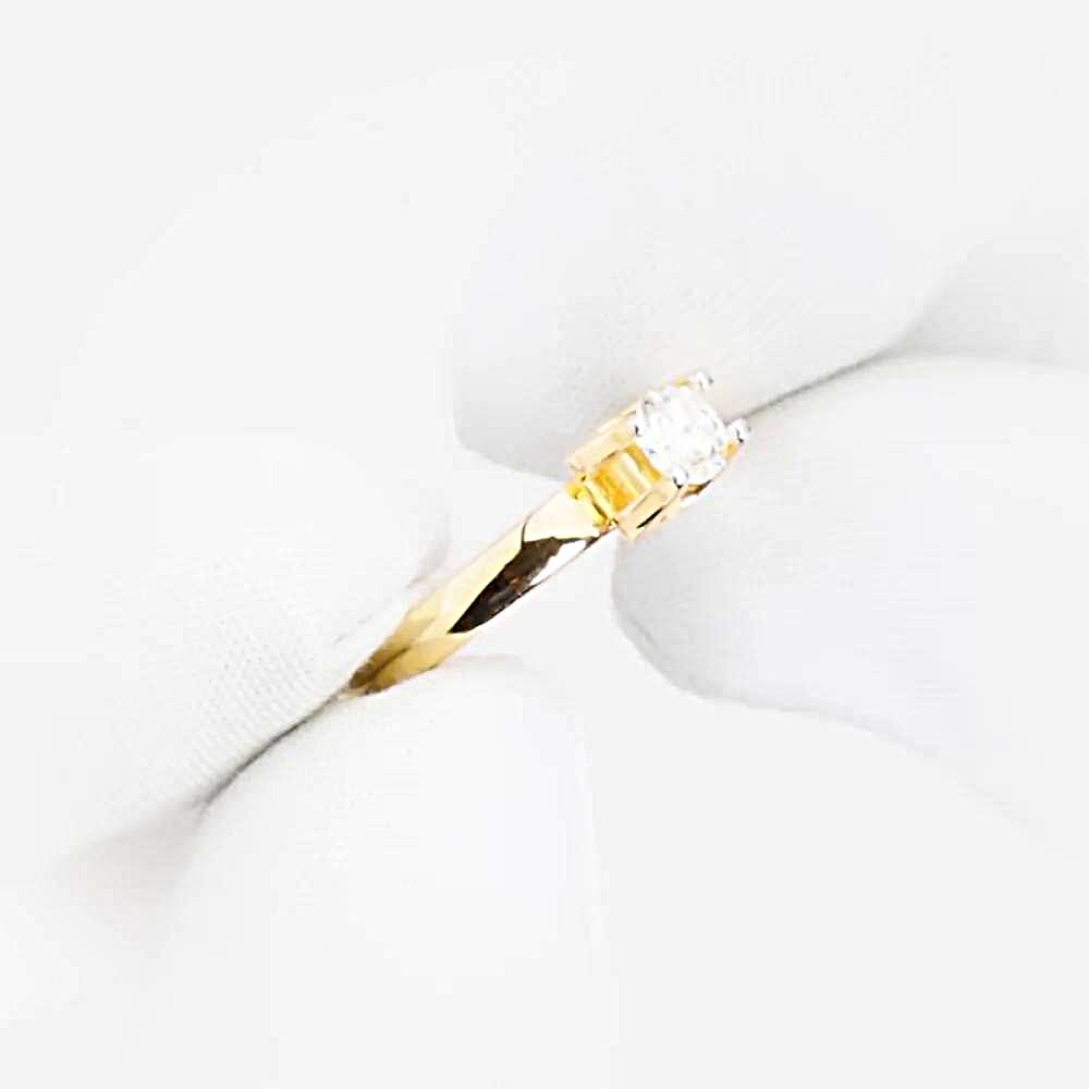 Кольцо с бриллиантом из красного золота 585 пробы 1