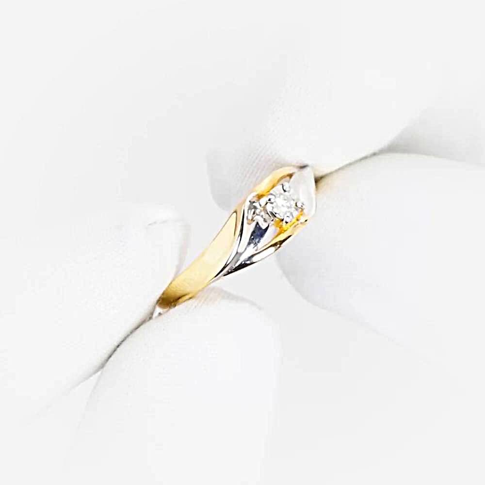 Кольцо с бриллиантом из красного золота 585 пробы 1