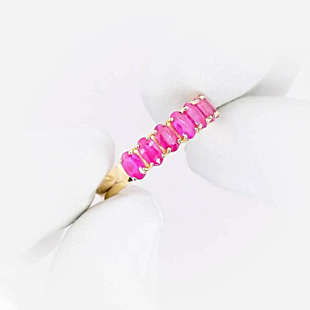 Кольцо с рубинами из красного золота 585 пробы 1