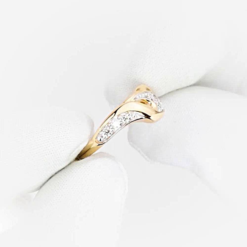 Кольцо с бриллиантами из красного золота 585 пробы 1