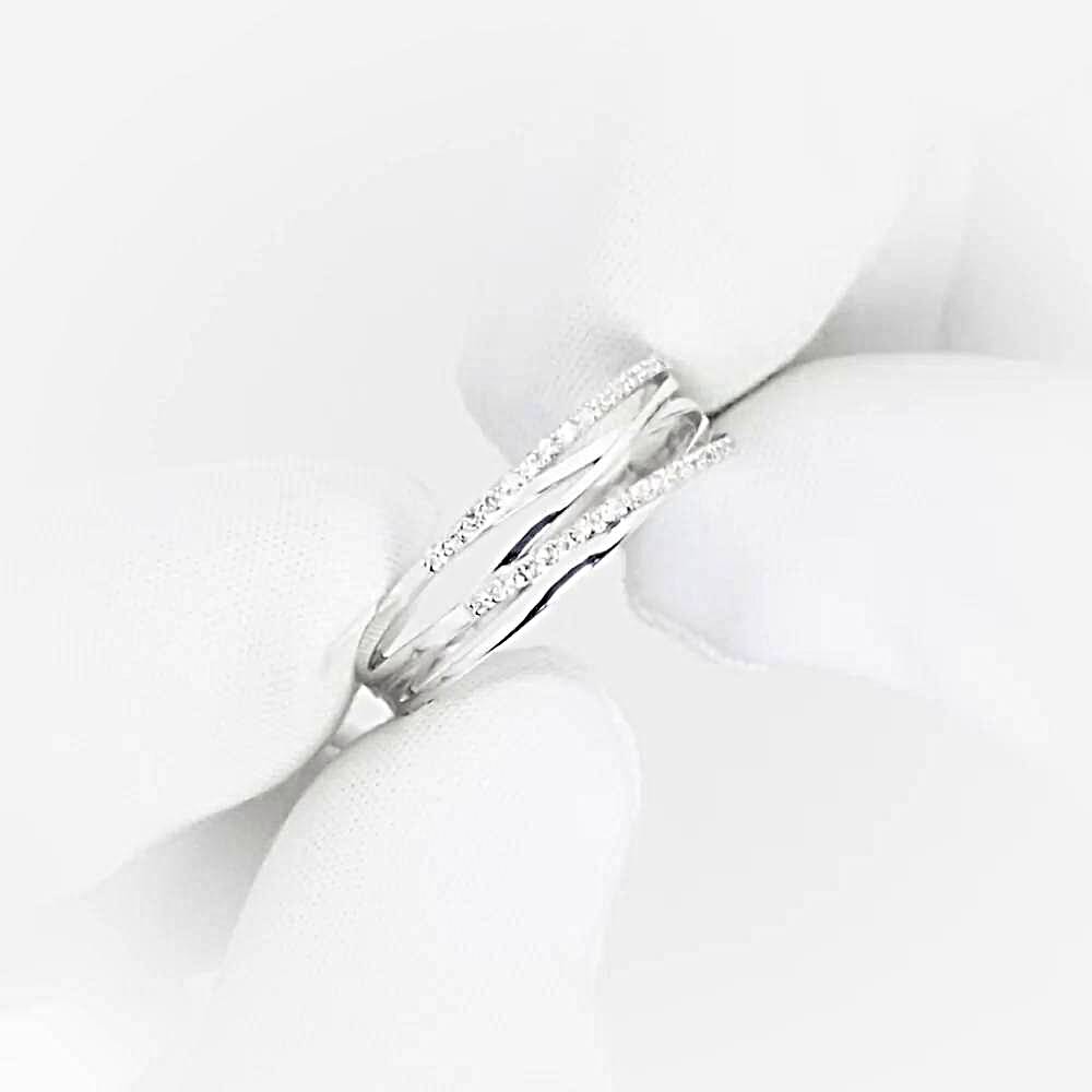 Кольцо с бриллиантами из белого золота 585 пробы 1