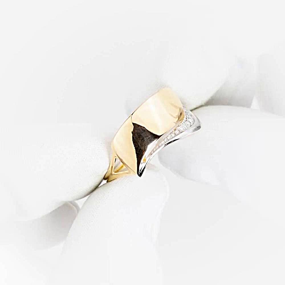 Кольцо с бриллиантами из красного золота 585 пробы 1