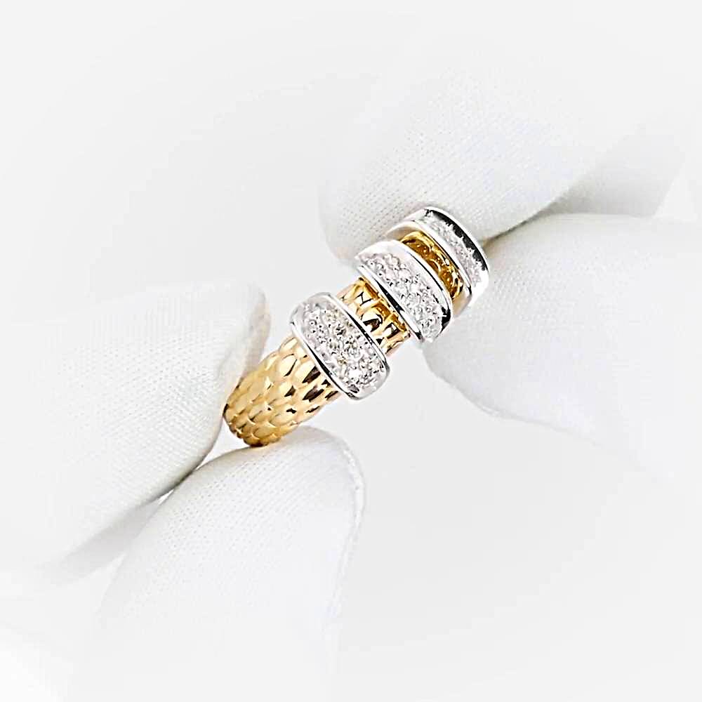 Кольцо с бриллиантами из красного золота 585 пробы 1