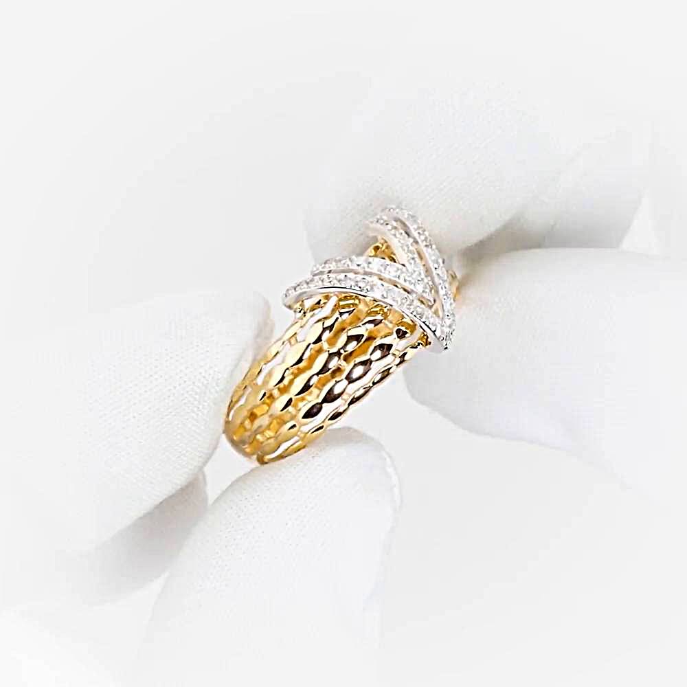 Кольцо с бриллиантами из красного золота 585 пробы 1