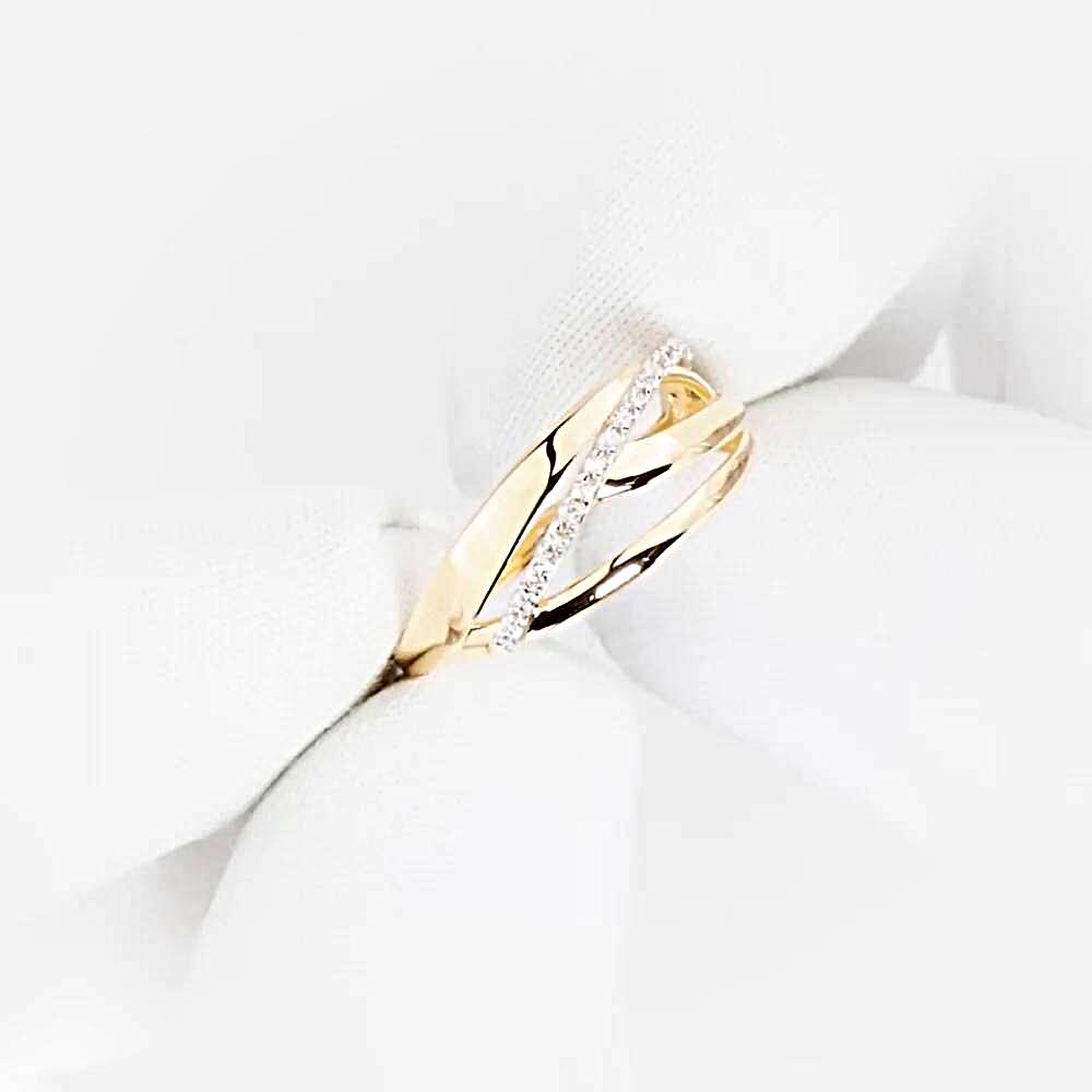 Кольцо с бриллиантами из красного золота 585 пробы 1