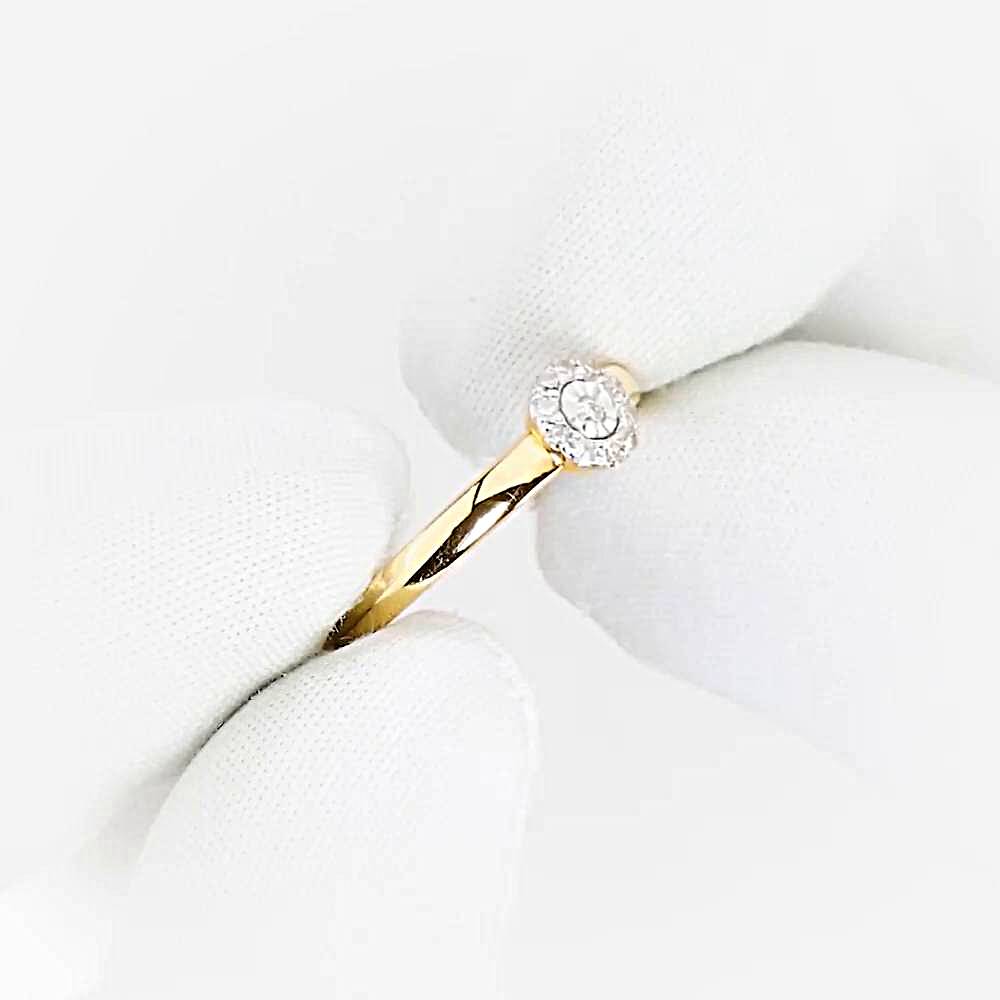 Кольцо с бриллиантами из красного золота 585 пробы 1